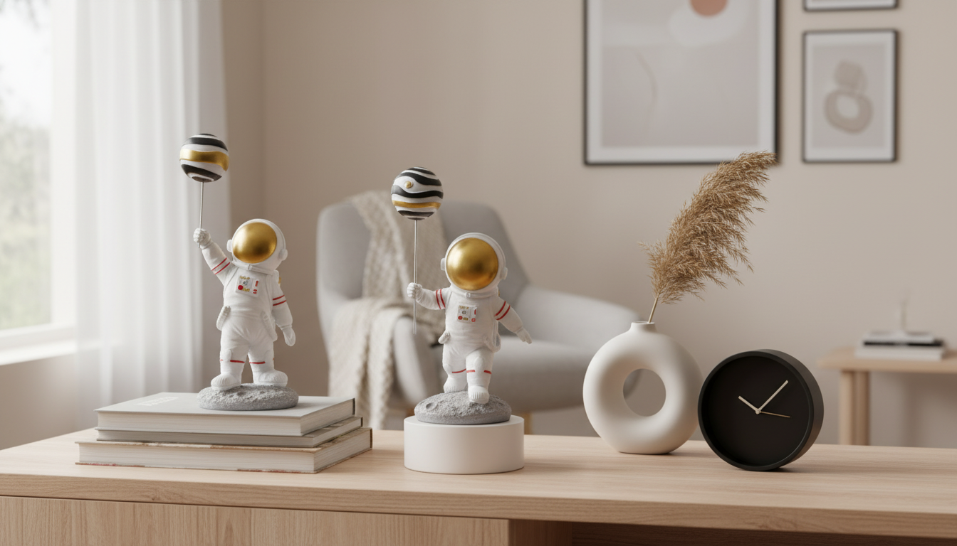 Gold Astronaut Figurines: Modern Space Decor & Gift Ideas