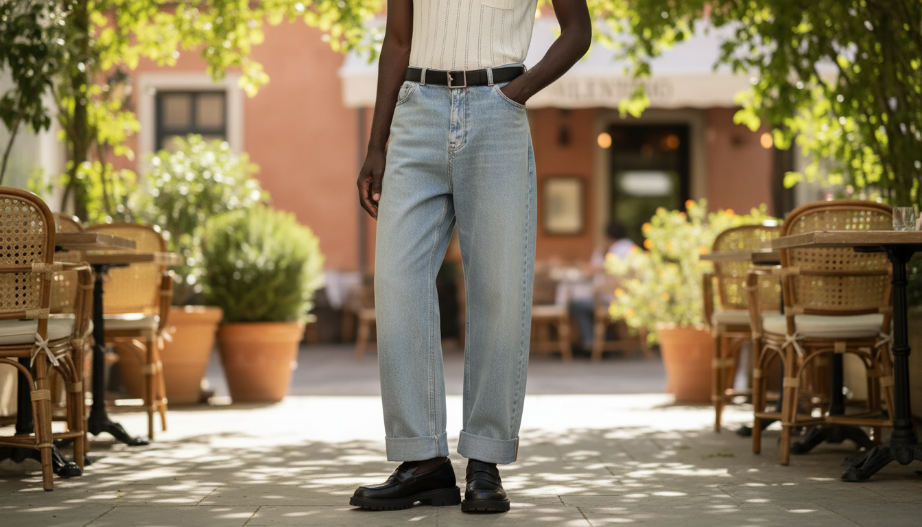Valentino Relaxed Cotton Jeans: Fit, Cuff, Logo Patch