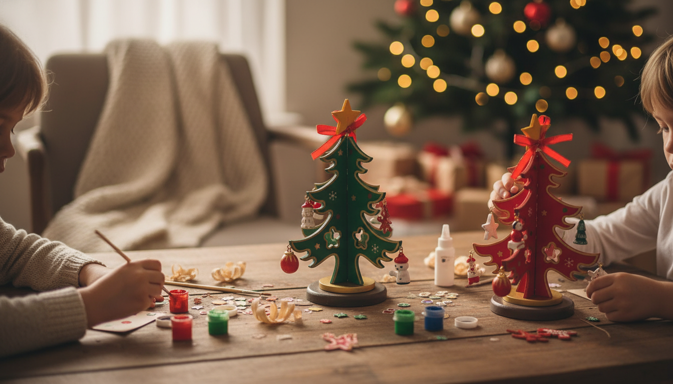 Wooden Christmas Tree Craft Kit for Kids: Easy DIY